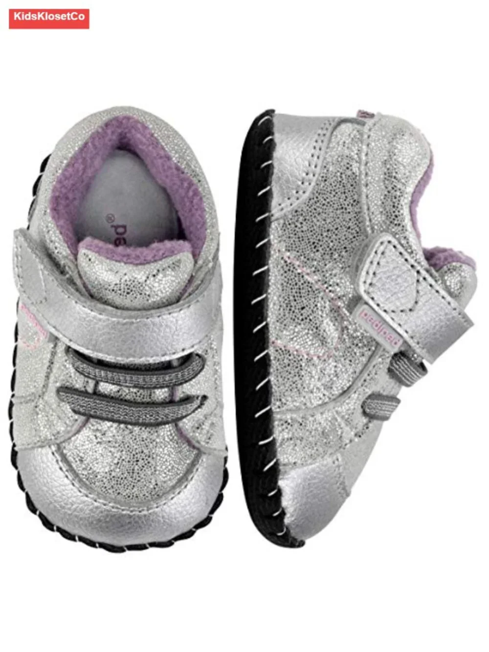 Baby Girls Leather Mary Jane Flats Hook-and-Loop Closure
